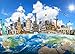 Lyly County Ployester Photography Background 7x5ft The World Famous Buildings with the Earth Studio Photo Backdrop Props(Upgrade material) LY031
