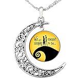 Jack Skellington Necklace Pendant Gift, Jack and Sally Nightmare Before Christmas (Yellow)