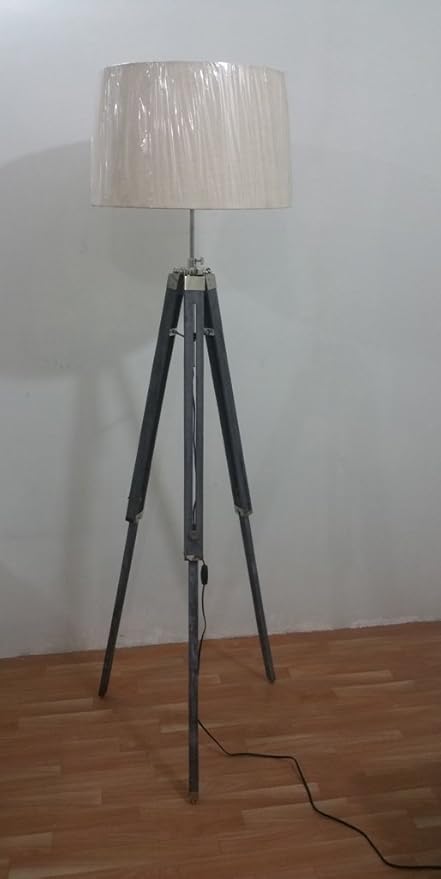 grey tripod floor lamp