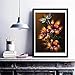 Whitelotous Dragonfly Flower 5D DIY Diamond Painting Kits Partial Round Rhinestone Needlework Embroidery Cross Stitch Craft Best Gift Home Wall Decor