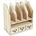 Ikee Design Wooden Desk Organizer File/Mail Sorter Office Supplies Storage