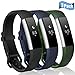 Maledan Bands for Fitbit Alta HR and Alta, Black Blue Green Large