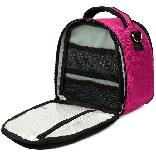 Vangoddy VGLaurelHPNK Laurel DSLR Camera Case with Removable Shoulder Strap (Hot Pink)