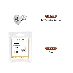 DTGN 100Pcs #10x1/2 Flat Head Wood Screws, 304