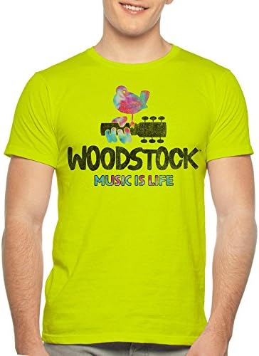 Woodstock Festival Poster Men's Music is Life Graphic T Shirt Tee