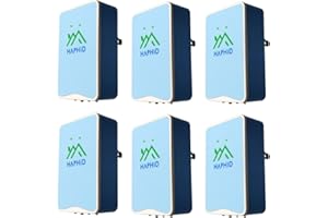 HAPHID Ionizer Air Purifier, Air Purifier Plug In 6 Pack for Home【Upgraded】with Highest Output - Up to 80 Million Anions/Sec, Air Ionizer Plug In for Purifying: Pet Odor, Various Smell, Etc (Blue)