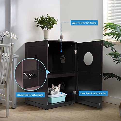 Enclosed Litter Box Enclosure Furniture Hidden Washroom