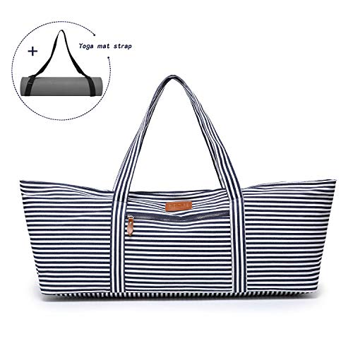 ELENTURE Large Yoga Mat Bag for Women Men, Travel Gym Bag for Pilates Office Beach Workout, Yoga Mat Tote Carrier with Mat Strap for 1/4" 1/2" Thick Exercise Yoga Mat - Thumbnail 7