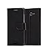 i-UniK Alcatel A30 Kickstand Flip Cover with Card/ID Holder Phone Wallet Case (Black)
