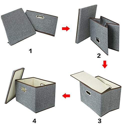 Zonyon Large Storage Box, 17.7’’ Sturdy&Strong Collapsible Fabric