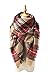 Trendy Plaid Scarfs Womens Warm Pashmina Fall Winter Soft Chunky Tartan Wrap Shawl Cozy Checked Blanket