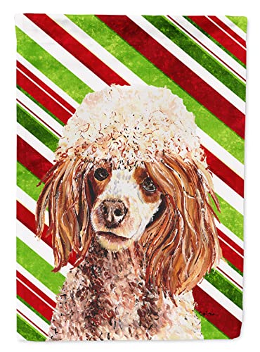 Caroline's Treasures SC9795CHF Red Miniature Poodle Candy Cane Christmas House…