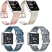 Vancle Replacement Bands Compatible with Fitbit Blaze, 4 Pack (Rose Gold, Gold, Slate, Gray, Small)
