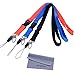 Wisdompro Office Lanyard, 3 Pack 23 inch Quick Release Neck Strap Lanyard with Detachable Buckle, String Loop for Keys, ID Badges, Card Holder, USB Flash Drives, Cell Phones - Black, Blue, Red