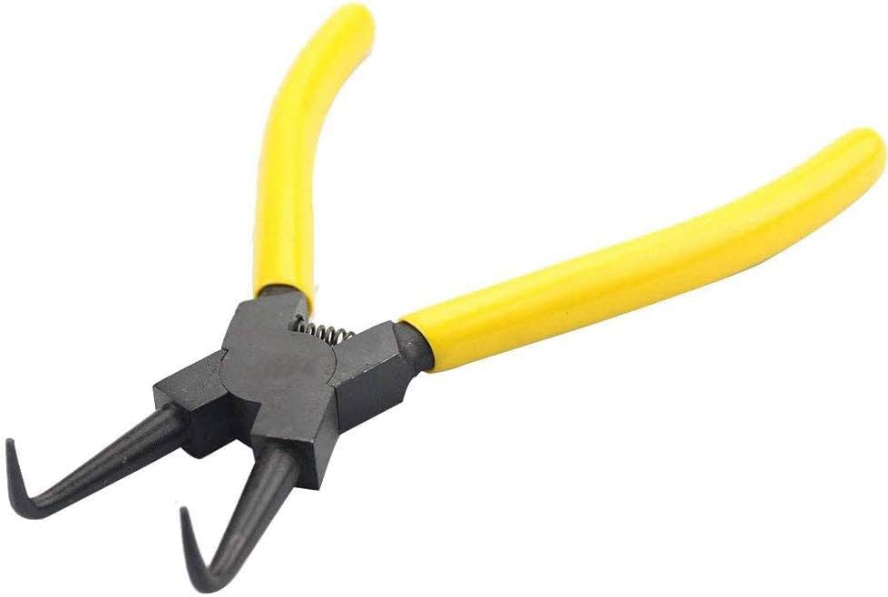 WOOSTAR 90 Degree Tip Yellow Grips Internal Bent Circlip Plier, Bent-nose - Image 4