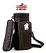 Water Bottle Carrier with Adjustable Padded Shoulder Strap for 50 oz Bottles w/BONUS Survival Bracelet - Insulated Neoprene - 2 Waterproof Pockets - Cinch Top To Fit A Range of Bottles and Flasks