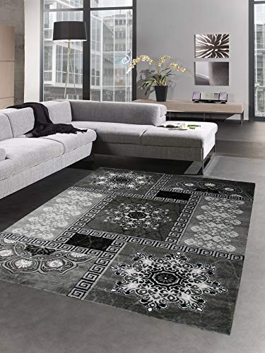 Carpetia Designer Teppich Wohnzimmerteppich Ornamente Glitzer