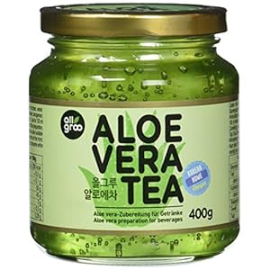 Allgroo Aloe Vera Tee — Aloe Vera Zubereitung für Tee oder als Brotaufstrich, vegan und glutenfrei (1 x 400 g)