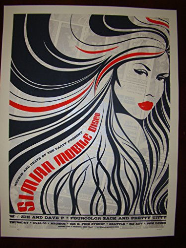 Siemen Music Poster Art Print Simian Mobile Disco Seattle 08 Klay