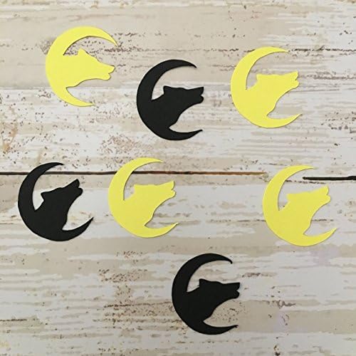 Wolf in Moon Vinyl Stickers, Outer Space Decorations, Star Party Supplies, Space Theme, Moon Cut Outs, Party Supplies, Table Scatter, Wolf Cut Out, Moon Cut Out, Sticker