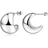 CANDYFANCY Hoop Earrings for Women Trendy Chunky Gold Waterdrop Open Lightweight Hollow Earrings Papercilp Link Twisted Huggie Hoop Drop Dangle Earrings Fashion Dainty Jewelry Gifts