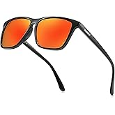 DUBERY Retro Square Polarized Sunglasses for Men Women UV400 Protection Classic Trendy Sun Glasses D108