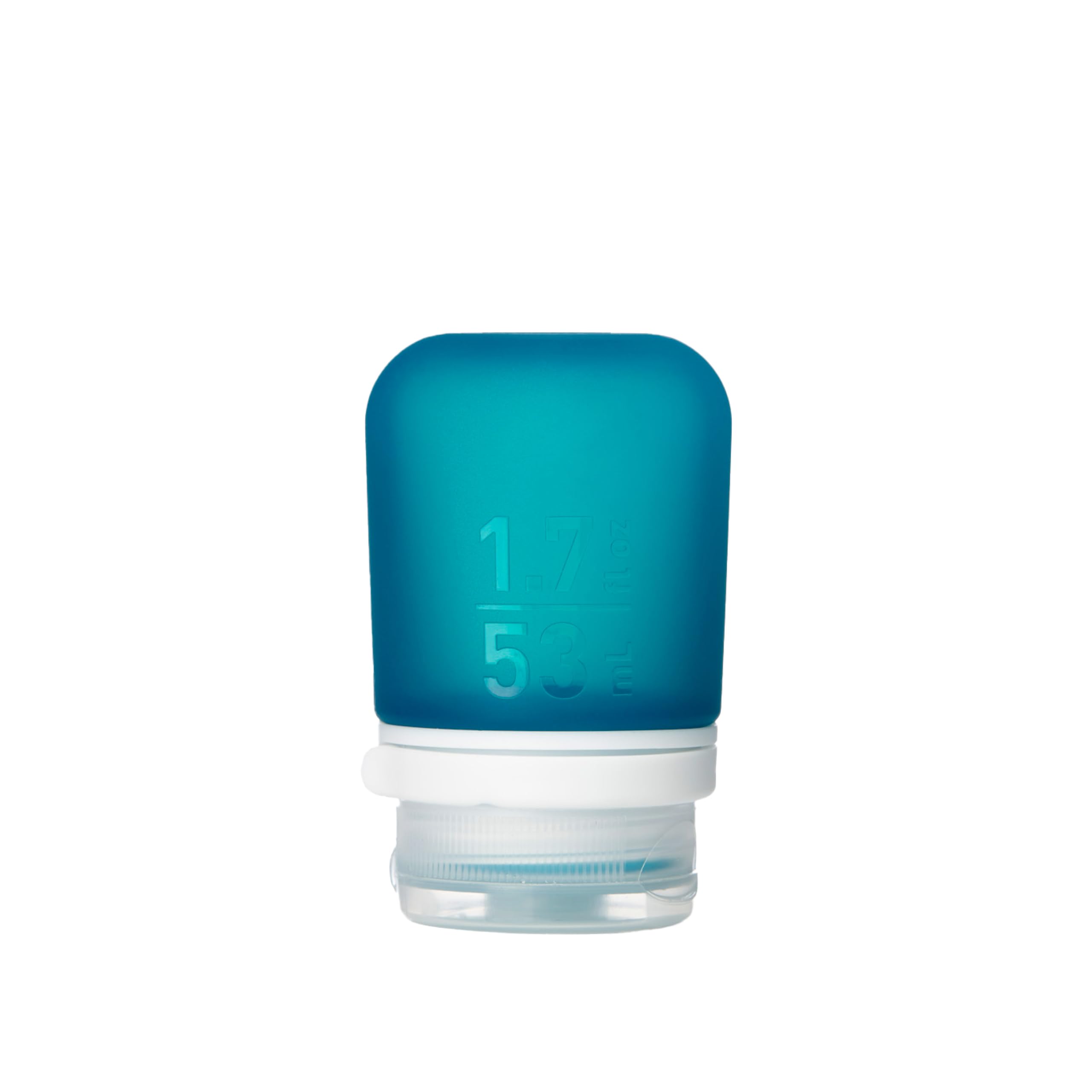 humangear GoToob+ Refillable Silicone Travel Size Bottles with Locking Cap, Teal, Small (1.7oz), GoToob+ Refillable Silicone Travel Size Bottles with Locking Cap