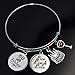 LParkin 60th Birthday Gifts for Women Sister Gifts for Her Stainless Steel Expandable Bangle