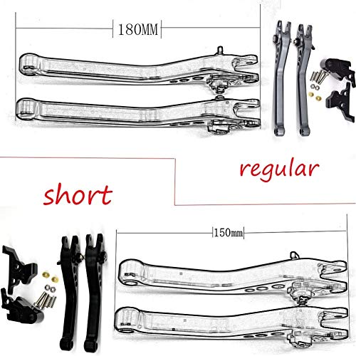 LIBEIBEI Motorcycle levers CNC Aluminum 7/8inch 22mm Motorcycle Hydraulic Brake Clutch Lever Set with Master Cylinder Reservoir Motorcycle Clutch L LIBEIBEI Motorcycle levers Short \u0026 Amp Lange Fit for Suzuki GSX