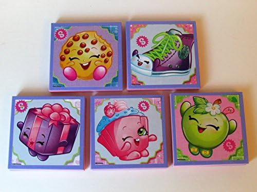 Shopkins (Set #5) Note Pads Set of 5 - Excellent Party Favors - Shopkins Birthday Party Favors