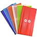 JAM PAPER Plastic Envelopes with Button & String Tie Closure - #10 Business Booklet - 5 1/4 x 10 - Assorted Colors - 6/pack