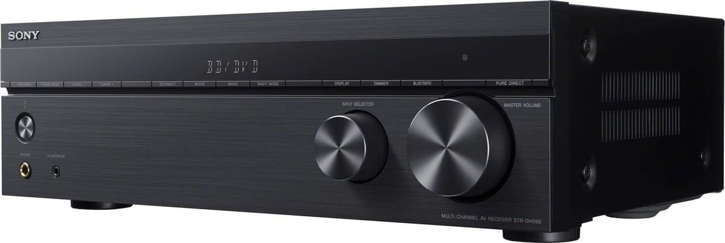 Sony STRDH590 Receptor de cine en casa con sonido envolvente de 5.2 canales: Receptor AV 4K HDR con Bluetooth, negro