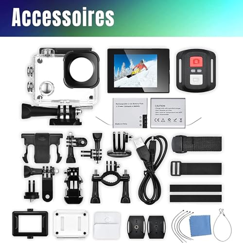 icefox Action Camera 4K Underwater Camera External Microphone Waterproof 40M Ultra HD 20MP