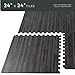 Forest Floor 3/8 Inch Thick Printed Foam Tiles, Premium Wood Grain Interlocking Foam Floor Mats, Anti-Fatigue Flooring – Stylish Flooring Solution, Carbon, 48 Sq Ft