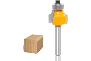Akylin Roundover Router Bits 1/4 Inch Shank,Radius 1/8" Corner Rounding Edge Forming Cutters for Woodworking,Trimming,Round E