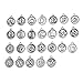 78 Pc Alphabet Letter Pendants, Silver Tone 12x15mm - DIY Crafts, Jewelry Making, Personalization Charms