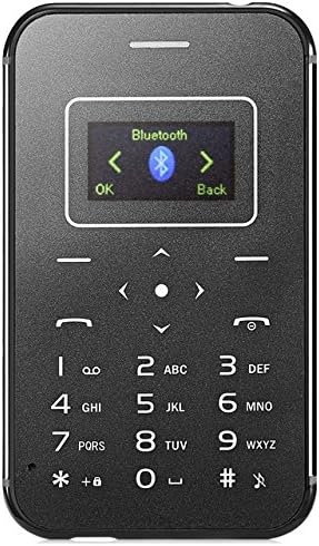 AIEK/AEKU X8 Ultra Thin Card Mobile Phone Mini Pocket Students Phone Low Radiation Support TF Card (Black)