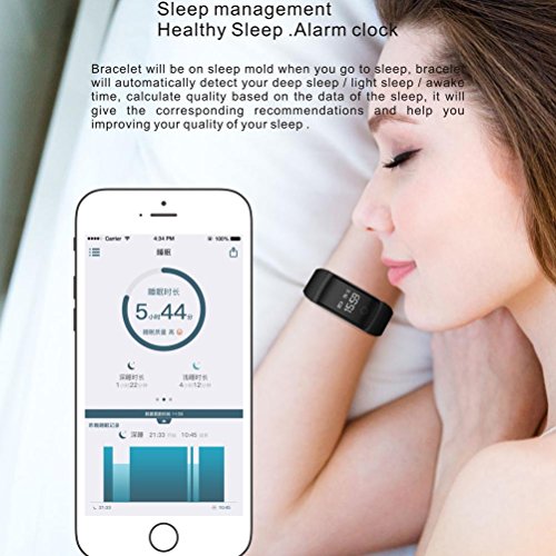 L@YC Smart Bracelet A09 with Heart Rate Monitor Blood Oxygen Blood Pressure Detection Smart Watch Multifunctional Sports Bluetooth Wristwatch for iOS and Android, White