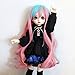 1/3 BJD Doll Wig High Temperature Synthetic Long Soft Loosen Big Wavy Pink Blue Ombre Blonde Fiber Hair Wig BJD Doll Wigs for 1/3 1/4 1/6 1/8 BJD SD Doll(TF2513-88-T2311)