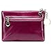 Itslife Triple Zipper Leather Mini Coin Purse Card Holder with Key Chain(Fuchsia)
