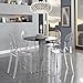 Modway Casper Modern Acrylic Stacking Kitchen and Dining Room Chair in Clear - Fully Assembled