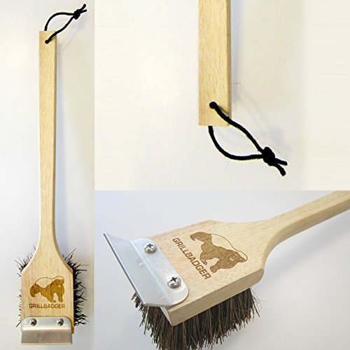 Grillbadger. The Safer Grill Cleaning Brush. All Natural. No Metal Bristles.