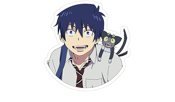 amazon com stickers blue exorcist rin okumura and kuro books decals car 3 pcs pack bag 3x4 inch toys games