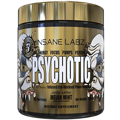 Insane Labz Psychotic Gold, High Stimulant Pre Workout Powder, Extreme
