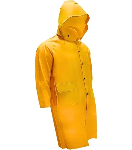Amazon.com: Xpose Safety Heavy Duty Yellow Rain Coat – .35mm PVC