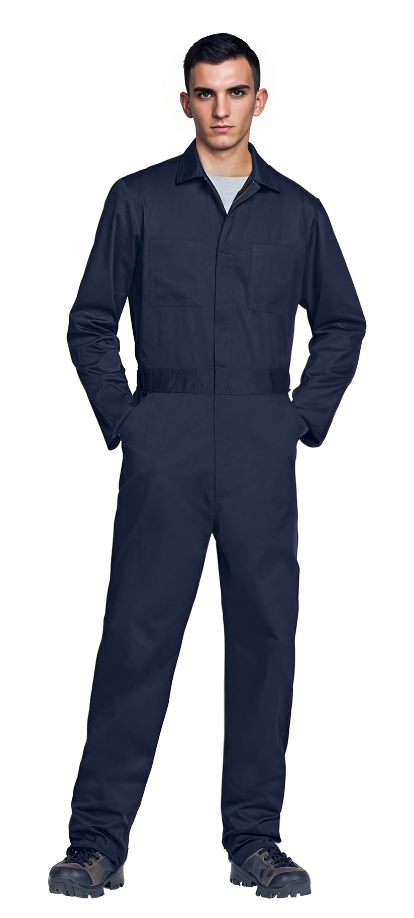 Photo 1 of MCJC Coveralls for Men Adult Blue Jumpsuit Coveralls Mechanic Work Uniform Halloween Horror Killer Costume