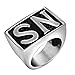 FANSING Stainless Steel NS Rings, Size 8