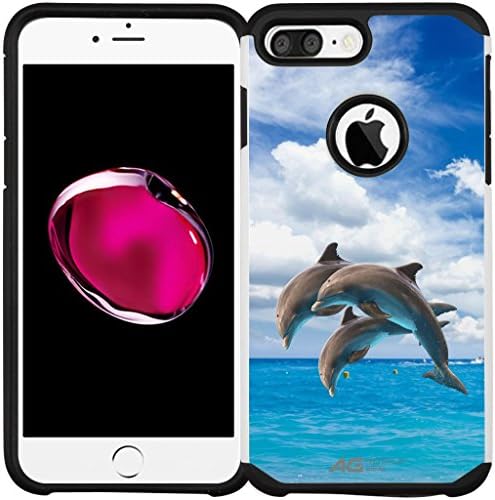 iPhone 6s Plus / 6 Plus (5.5 inch) Case - Armatus Gear (TM) Slim Hybrid Armor Case Protective Phone Cover - Jumping Dolphins