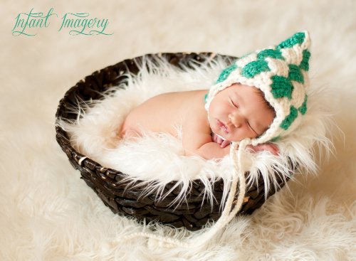 Gnome Entrelac Pixie Bonnet Knitting Pattern - All Sizes Newborn through 1-3 Years Included