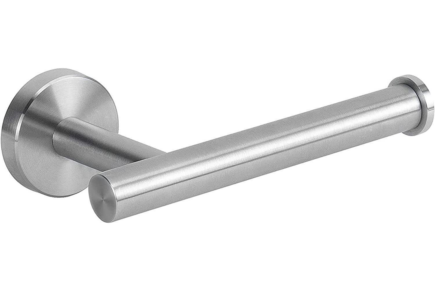 YUET Toilet Paper Holder Wall Mounted - Round Tissue Roll Dispenser Stand for Bathroom and Kitchen Storage - Brushed SUS 304 Stainless Steel (Silver)